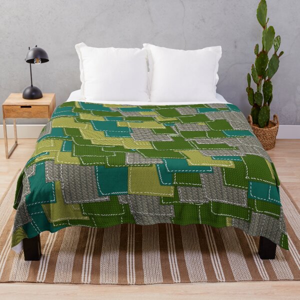 Item preview, Pastel Patchwork Quilt Pattern with Textured Fabric Squares designed and sold by Pafro.