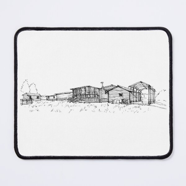 Item preview, House and backyard hand drawing architecture black and white monochrome architectural drawing designed and sold by junyangcaidraw.