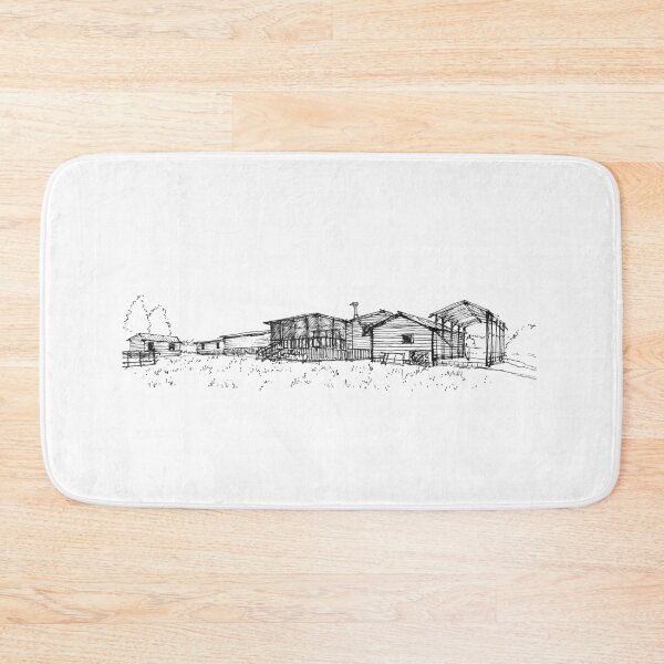 Item preview, House and backyard hand drawing architecture black and white monochrome architectural drawing designed and sold by junyangcaidraw.