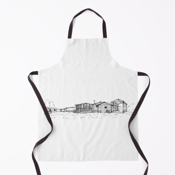 Item preview, House and backyard hand drawing architecture black and white monochrome architectural drawing designed and sold by junyangcaidraw.