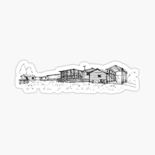 Item preview, House and backyard hand drawing architecture black and white monochrome architectural drawing designed and sold by junyangcaidraw.