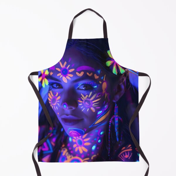 Item preview, Luminous Spirit: Neon Tribal Essence designed and sold by AI-Only Creations.
