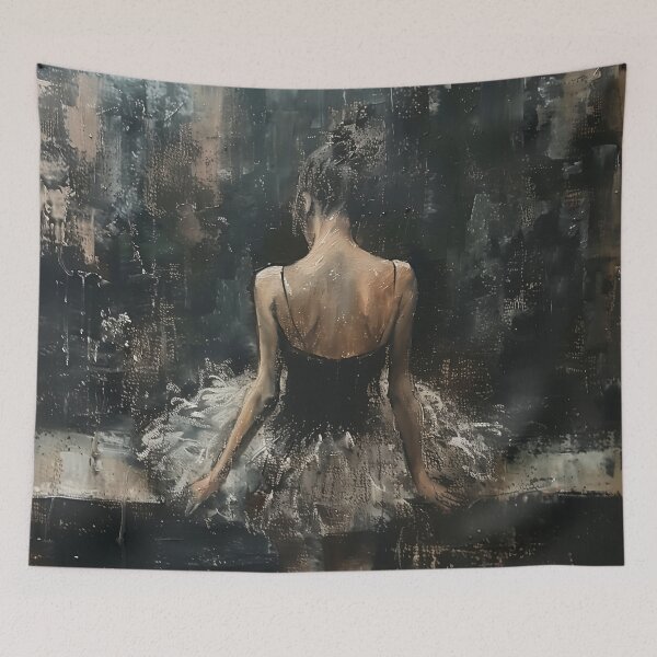 Item preview, Dark & Moody Ballerina - Vintage Portrait Oil Painting designed and sold by JadeLotusArt.