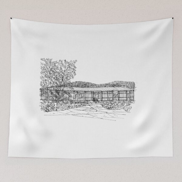 Item preview, asian style house hand drawing architecture black and white monochrome architectural drawing designed and sold by junyangcaidraw.