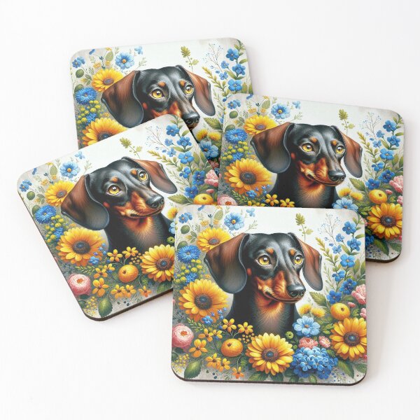 Item preview, Floral Dachshund designed and sold by Wags & Tails.