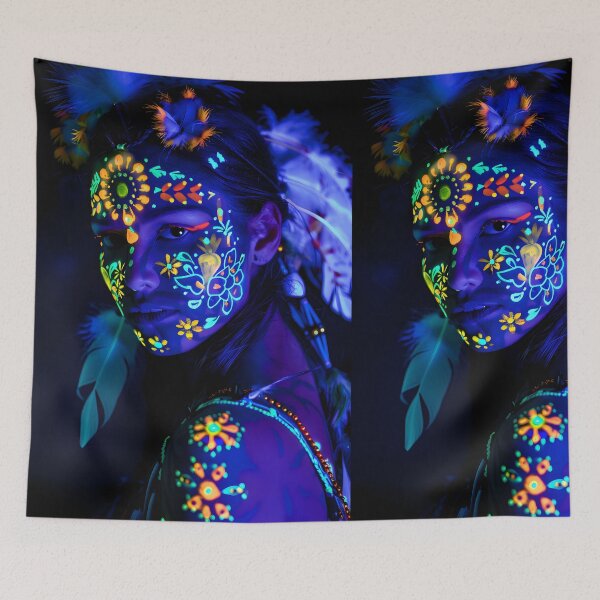 Item preview, Neon Reverie: Tribal Elegance designed and sold by AI-Only Creations.
