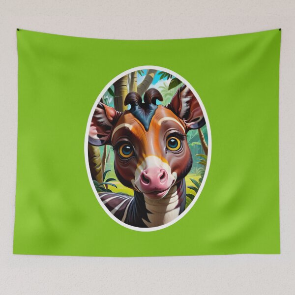 Item preview, Cute African Okapi In The Jungle designed and sold by TheArtOfPat.