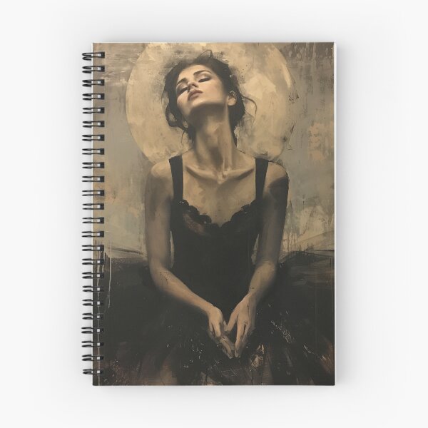 Item preview, Dark & Moody Ballerina - Vintage Portrait Oil Painting designed and sold by JadeLotusArt.