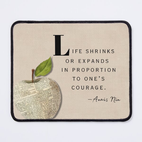 Aperçu de l'œuvre Tapis de souris Citation inspirante - Anais Nin créée et vendue par SunnyDayStyle.