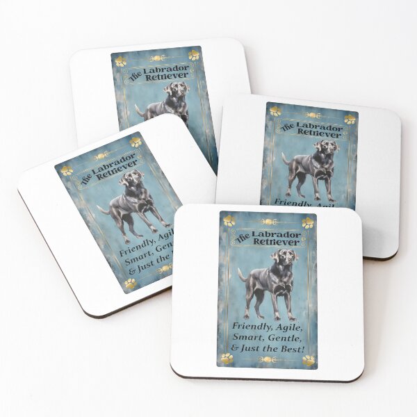 Item preview, Black Labrador Retriever Tarot Card blue background designed and sold by hotfromaz.