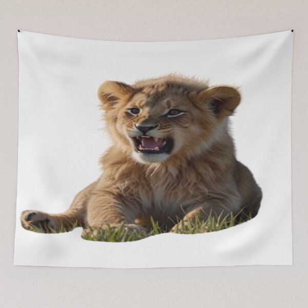 Item preview, "Adorable Lion Cub: The Tiny King of the Jungle" designed and sold by merve02shop.