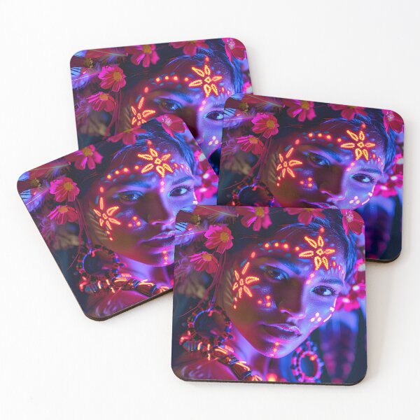 Item preview, Vivid Ancestry: Neon Tribal Glow designed and sold by AI-Only Creations.