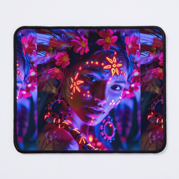 Item preview, Vivid Ancestry: Neon Tribal Glow designed and sold by AI-Only Creations.