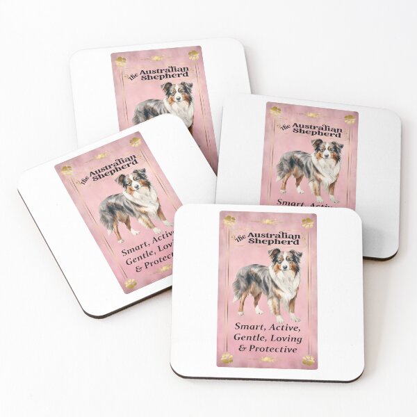 Item preview, Australian Shepherd Tarot Card pink background designed and sold by hotfromaz.