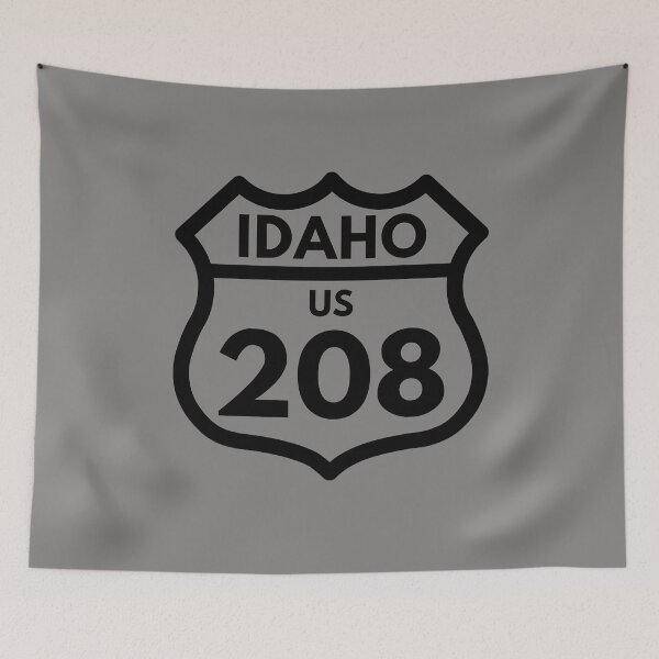 Item preview,  Idaho 208 (Interstate Sign Design) 03c Black designed and sold by Gilby-Designs.