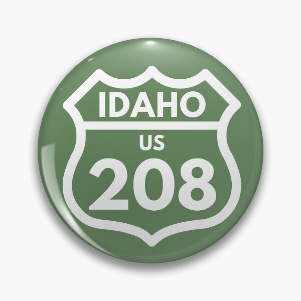 Artikelvorschau, Idaho 208 (Interstate-Schild-Design) 03d weiß entworfen und verkauft von Gilby-Designs.