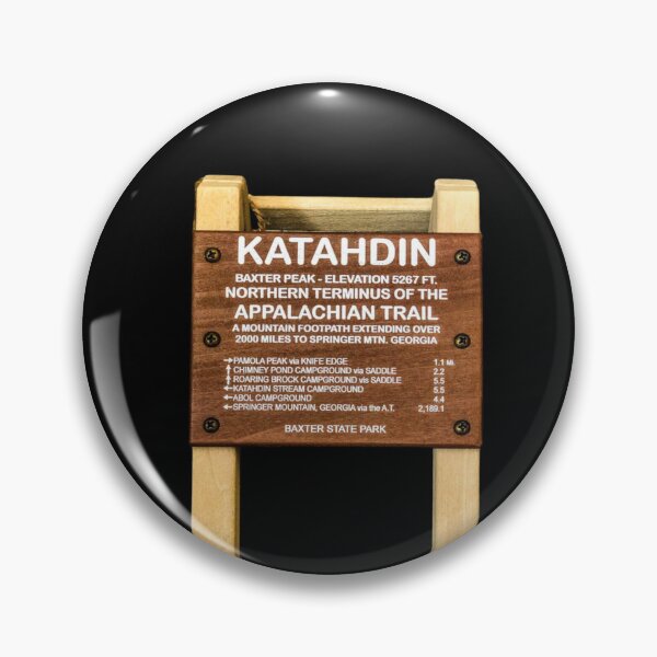 Item preview, Katahdin Summit Peak Sign Sticker designed and sold by thehikerpage.