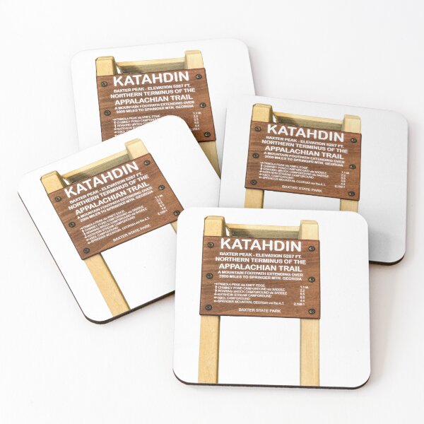 Item preview, Katahdin Summit Peak Sign Sticker designed and sold by thehikerpage.