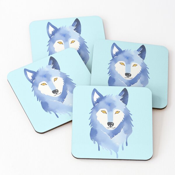 Item preview, Watercolor Wolf Blue designed and sold by PaulHawkDesigne.