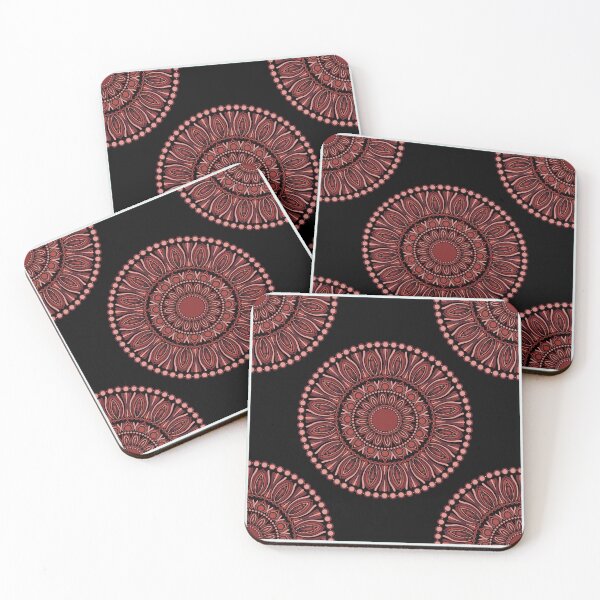 Item preview, Fashion Week Cabernet Coral Whirl Polka Dots Mandala designed and sold by Triplicate Limited.