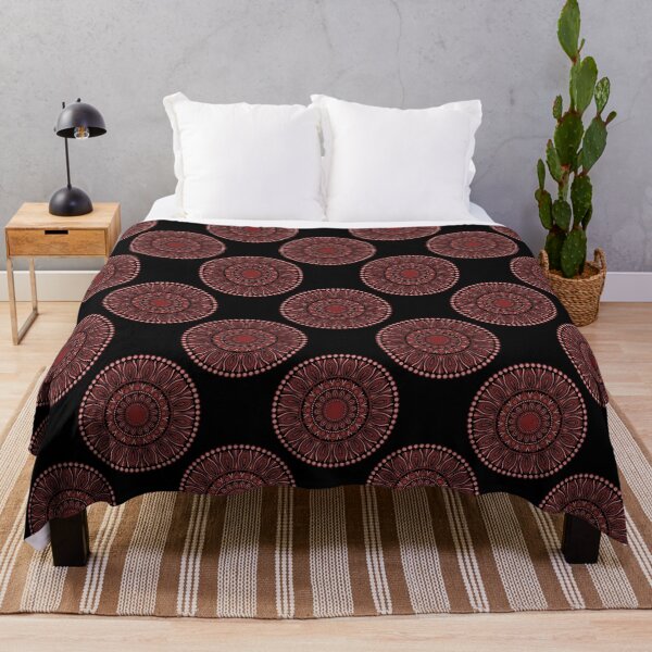 Item preview, Fashion Week Cabernet Coral Whirl Polka Dots Mandala designed and sold by Triplicate Limited.