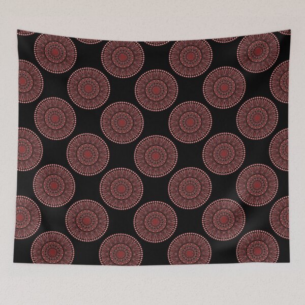 Item preview, Fashion Week Cabernet Coral Whirl Polka Dots Mandala designed and sold by Triplicate Limited.