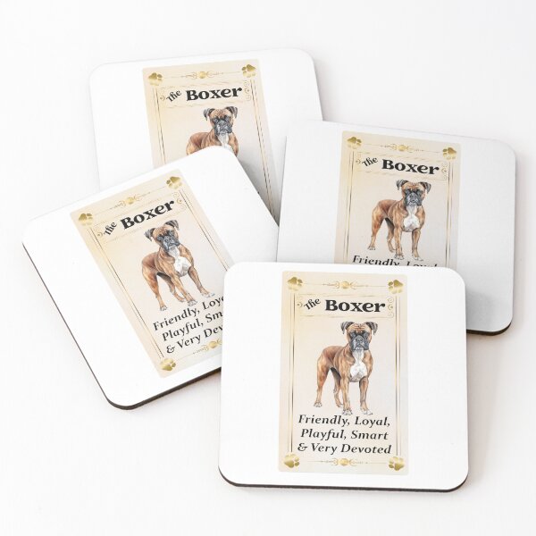 Item preview, Boxer Dog Tarot Card beige background designed and sold by hotfromaz.