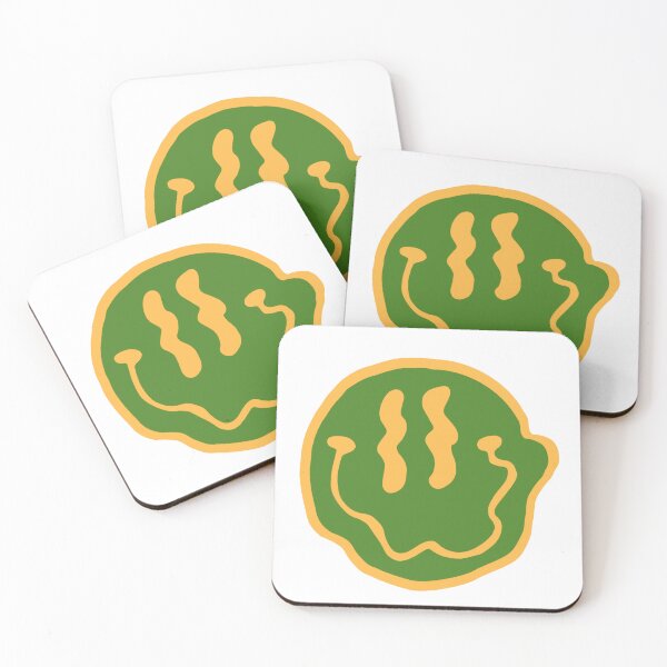Item preview, green yellow smiley face designed and sold by lunathestudio.