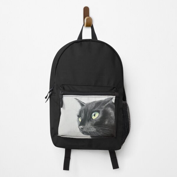 Item preview, Black cat yellow eyes original pastel drawing designed and sold by ROXANEDS.