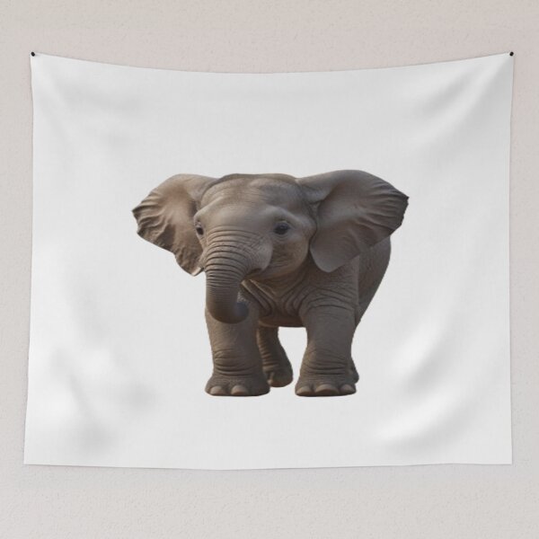 Item preview, "Adorable Baby Elephant: The Gentle Giant in Miniature" designed and sold by merve02shop.