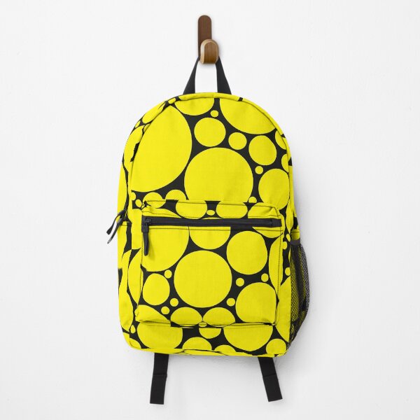 Item preview, yellow pop art polka dots on black designed and sold by pauloneill-art.