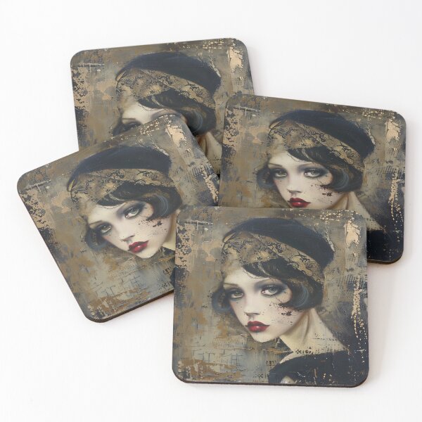 Item preview, Dark and Moody 1920’s Era Vintage Portrait  designed and sold by JadeLotusArt.