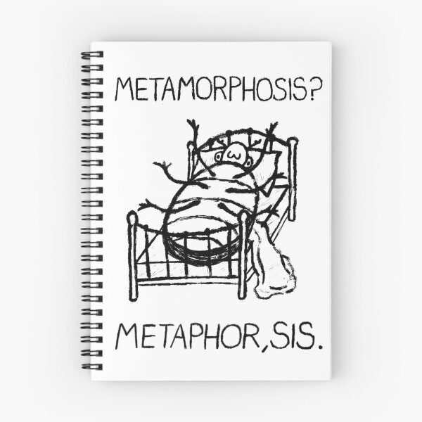 Item preview, “Metamorphosis? Metaphor, Sis.” Kafka Print designed and sold by ShartMakesArt.