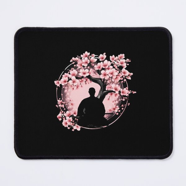 Item preview, A meditating samurai under a blooming cherry tree designed and sold by Aquillashop.