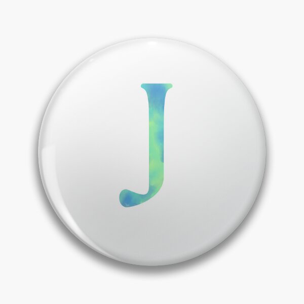 Item preview, “J” aqua designed and sold by Ninidesignss.