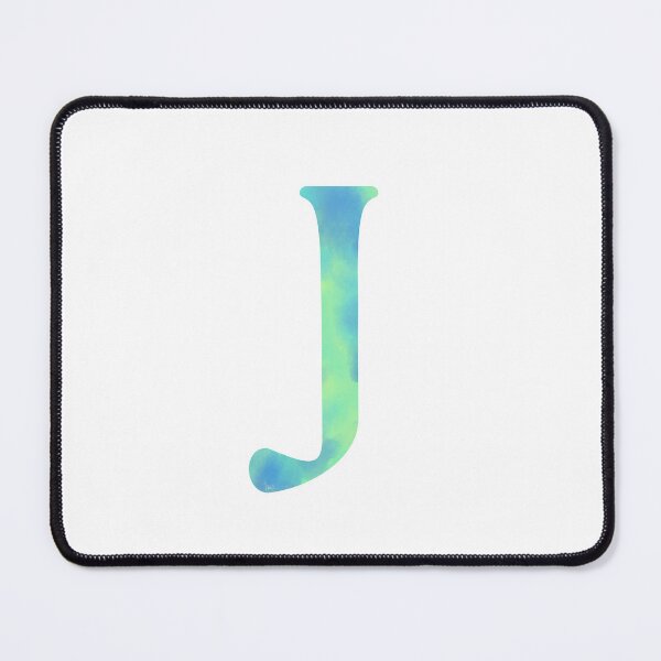 Item preview, “J” aqua designed and sold by Ninidesignss.
