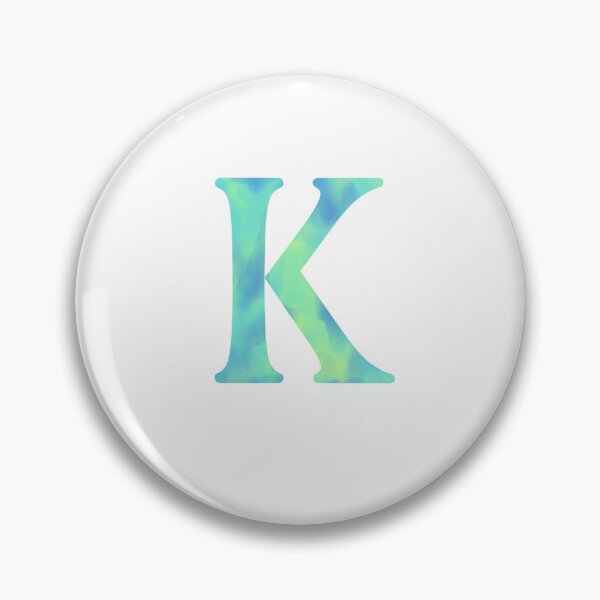Item preview, “K” aqua designed and sold by Ninidesignss.