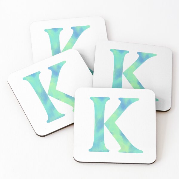 Item preview, “K” aqua designed and sold by Ninidesignss.