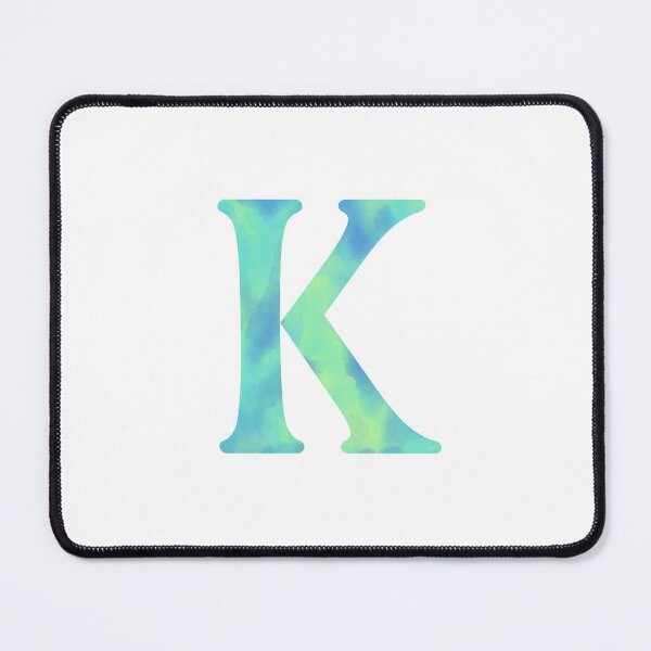 Item preview, “K” aqua designed and sold by Ninidesignss.