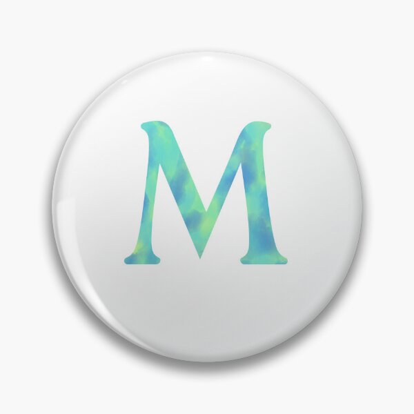 Item preview, “M” aqua designed and sold by Ninidesignss.