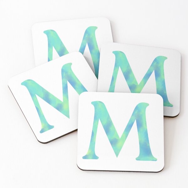 Item preview, “M” aqua designed and sold by Ninidesignss.