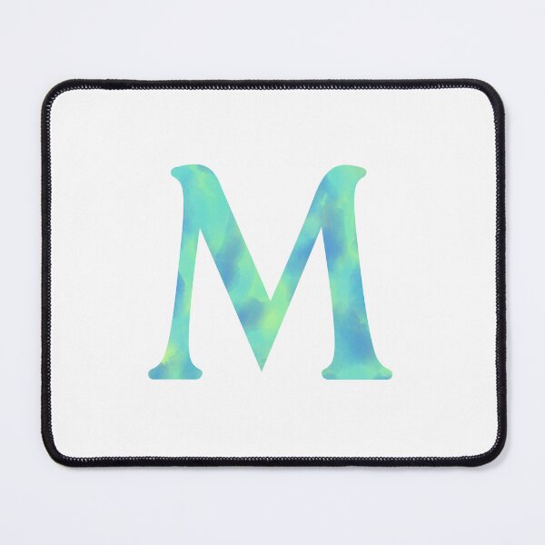 Item preview, “M” aqua designed and sold by Ninidesignss.