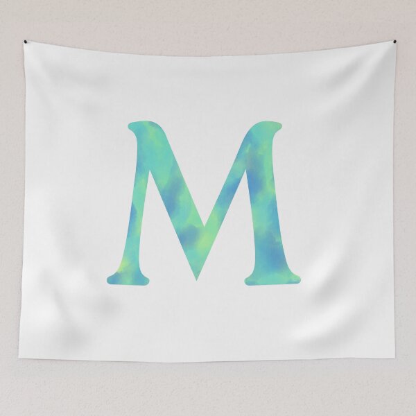 Item preview, “M” aqua designed and sold by Ninidesignss.