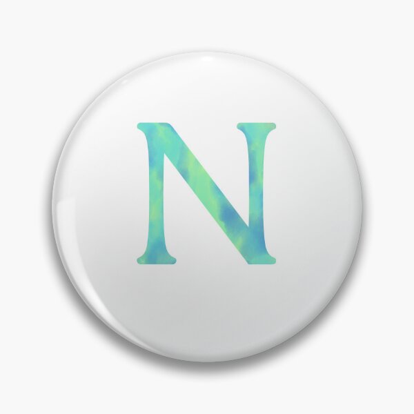 Item preview, “N” aqua designed and sold by Ninidesignss.