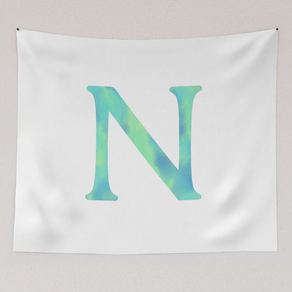 Item preview, “N” aqua designed and sold by Ninidesignss.