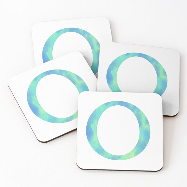Item preview, “O” aqua designed and sold by Ninidesignss.