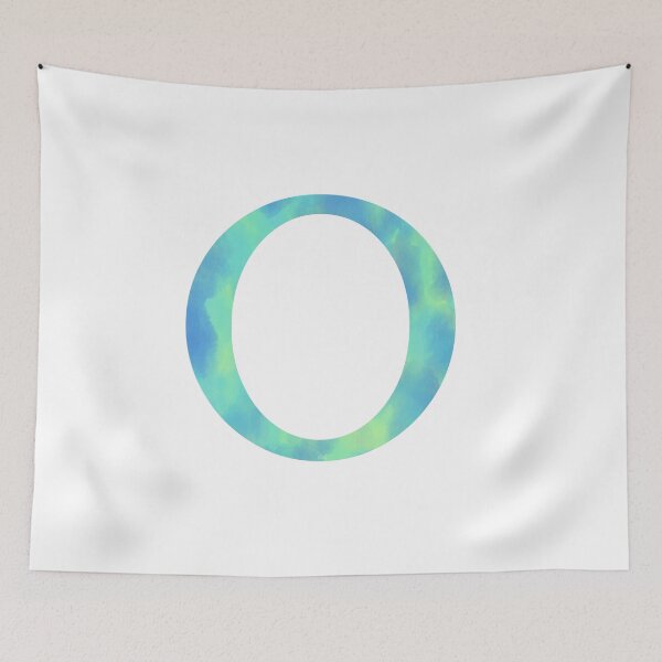 Item preview, “O” aqua designed and sold by Ninidesignss.