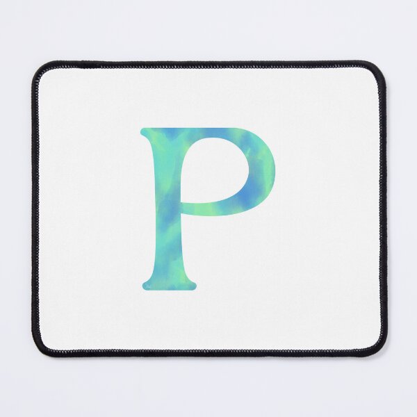 Item preview, “P” aqua designed and sold by Ninidesignss.