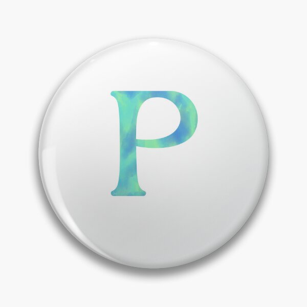 Item preview, “P” aqua designed and sold by Ninidesignss.