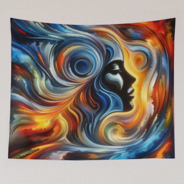 Item preview, The Enigmatic Woman in The Abstract Art designed and sold by redask2me.